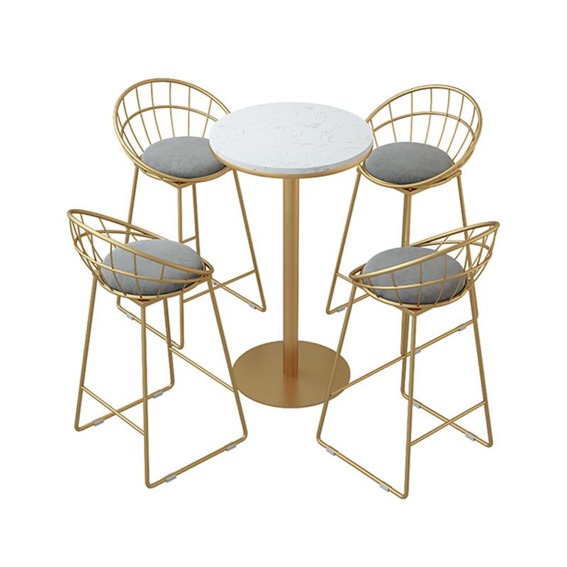 Modern Round Counter Set 1/2/5 Pieces Stone Indoor Bar Stool and Table Set Clearhalo 'Bar Furniture' 'furn' 'furn_home_bar_bar_sets' 'Furniture' 'Home Bars & Bar Sets' 'home_bar_bar_sets' 'Kitchen & Dining Furniture' 1200x1200_3e5069ef-d290-40ae-8b13-1db649e04dcc