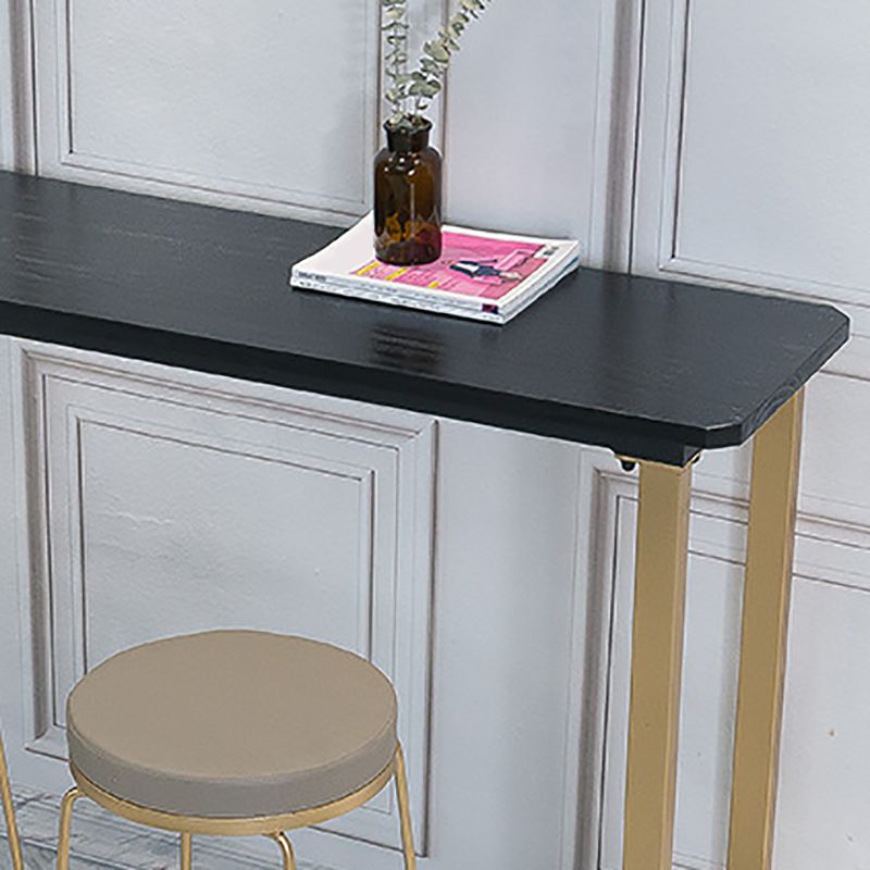 Glam Style Wooden Bar Counter Table Rectangle Bar Counter Table with Metal Legs Clearhalo 'Bar Furniture' 'Bar Tables' 'bar_tables' 'furn' 'furn_bar_tables' 'Furniture' 'Kitchen & Dining Furniture' 1200x1200_3e50898d-e6b9-4a95-a83d-923e9ea1a6b2