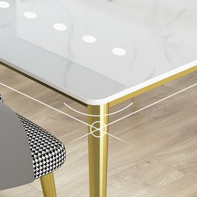 Glam 1/4/5/6/7 Pieces Dining Set Rectangle Stone Dining Table for Dining Room Clearhalo 'Dining Room Sets' 'Dining Tables & Seating' 'dining_room_set' 'furn' 'furn_dining_room_set' 'Furniture' 'furniture_dining_room_set' 'Kitchen & Dining Furniture' 1200x1200_3e514ff5-3fee-4d7f-b927-b4e982e434bb