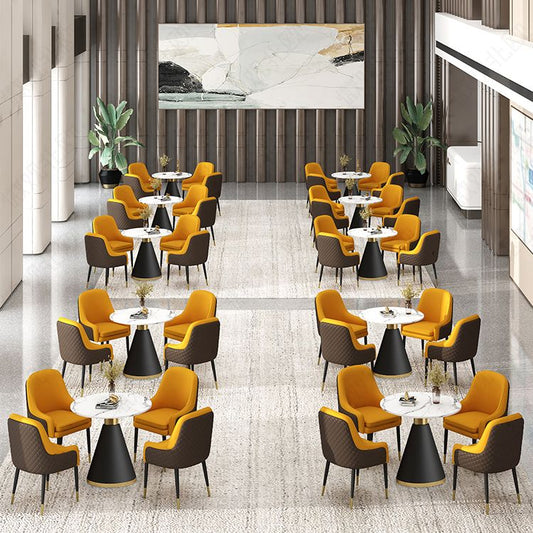 1/2/5 Pcs Metal Modern Dining Room Set with Round Table Dinette Set Clearhalo 'Dining Room Sets' 'Dining Tables & Seating' 'dining_room_set' 'furn' 'furn_dining_room_set' 'Furniture' 'furniture_dining_room_set' 'Kitchen & Dining Furniture' 'kitchen&dining_furn' 'kitchen' 1200x1200_3e51c627-c1d2-4c12-b9d4-02dbd1710b04