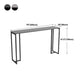 Modern Black Iron Bar Dining Table with Stone Top Rectangle Indoor Bistro Table Clearhalo 'Bar Furniture' 'Bar Tables' 'bar_tables' 'furn' 'furn_bar_tables' 'Furniture' 'furniture_bar_tables' 'Kitchen & Dining Furniture' 1200x1200_3e521a0d-b388-43b7-916c-0f4e49097293