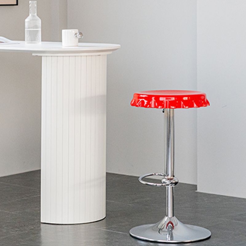 Contemporary Adjustable Backrest Counter High Stool with Metal Base Clearhalo 'Bar Furniture' 'Bar Stools' 'bar_stools' 'furn' 'furn_bar_stools' 'Furniture' 'Kitchen & Dining Furniture' 1200x1200_3e544547-aa8f-43d7-a0ea-80df9c169774