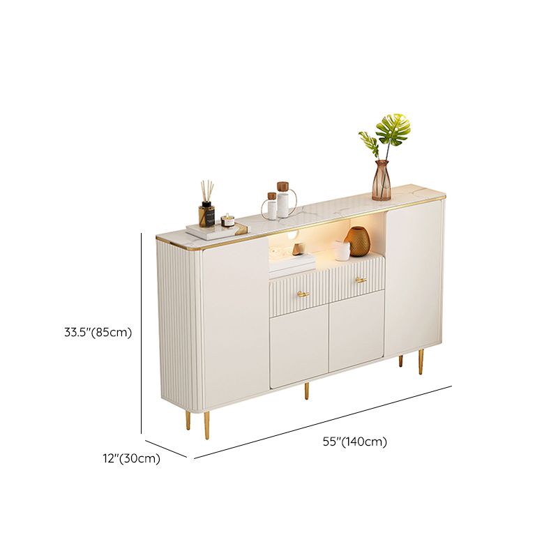 Stone TV Stand Console Glam Media Console TV Stand with Drawers Clearhalo 'furn' 'furn_tv_stands_entertainment_centers' 'Furniture' 'Living Room Furniture' 'TV Stands & Entertainment Centers' 'TV Stands & Media Storage Furniture' 'tv_stands_entertainment_centers' 1200x1200_3e55e7cf-3072-4729-b864-9b49db6b0348