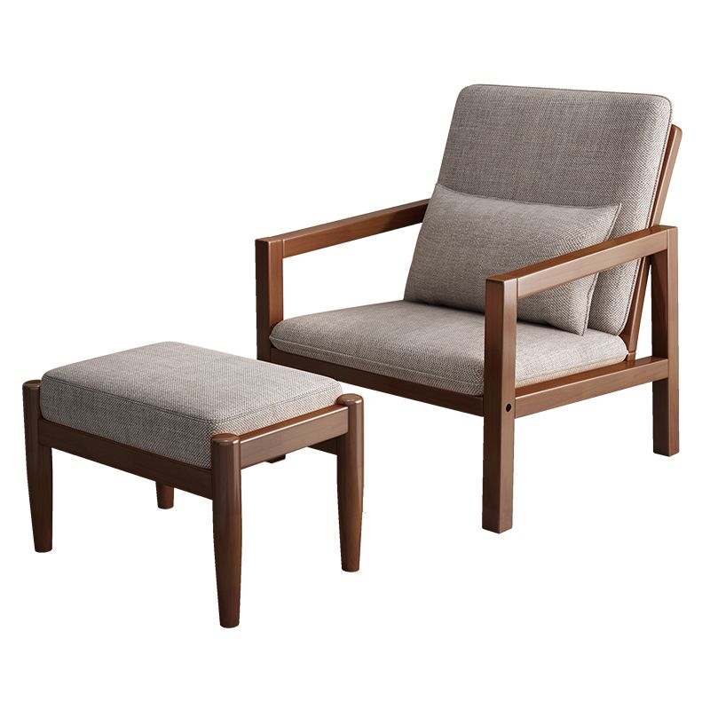 Linen Arm Chair 28.34" Wide Solid Wood Frame Chair for Bedroom Clearhalo 'Accent Chairs' 'accent_chairs' 'Chairs & Seating' 'furn' 'furn_accent_chairs' 'Furniture' 'Living Room Furniture' 1200x1200_3e56cd0b-9223-4ec6-a99b-22c1385dc6b3
