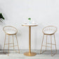 Industrial Gold Bar Table 21.6"W Round Top White Wood Bistro Table for Breakroom Clearhalo 'Bar Furniture' 'Bar Tables' 'bar_tables' 'furn' 'furn_bar_tables' 'Furniture' 'furniture_bar_tables' 'Kitchen & Dining Furniture' 'kitchen&dining_furn' 'kitchen' 1200x1200_3e573d3c-0c00-4c3d-97f2-26f65e5a1c0f