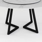 Sintered Stone Dining Table Round Modern Dining Table with Black Frame Clearhalo ' dining_table' 'Dining Tables & Seating' 'Dining Tables' 'furn' 'furn_dining_table' 'Furniture' 'furniture_dining_table' 'Kitchen & Dining Furniture' 'kitchen&dining_furn' 'kitchen' 'kitchen_dining_table' 1200x1200_3e583551-c7f7-4488-91fb-9d89ec7bf5a9