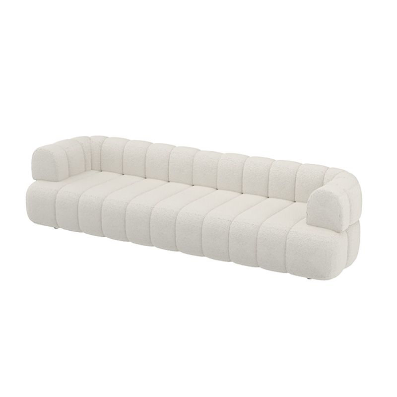 Almohadas de tela de sofá contemporáneas de 31 "de ancho asientos estacionarios blancos