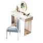 Contemporary Vanity Dressing Table with Stone Top and Acrylic Base