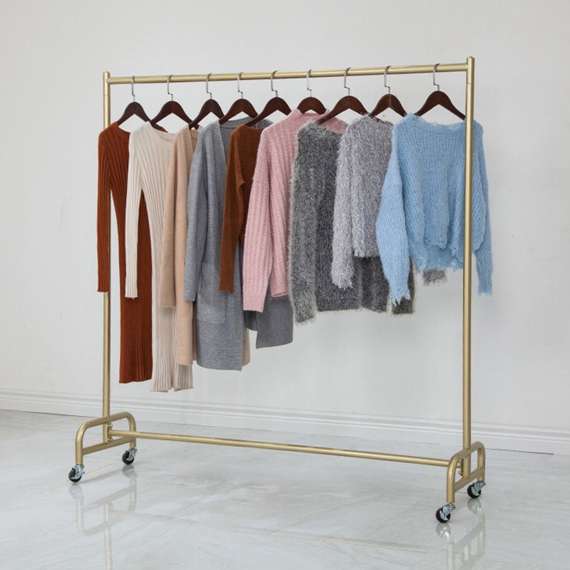 Glam Coat Ranger Metal enmarcada Riel colgante y rejilla de abrigo de estante inferior con castores