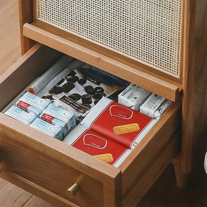 Table de nuit contemporaine en bois massif lit de nuit pour chambre à coucher