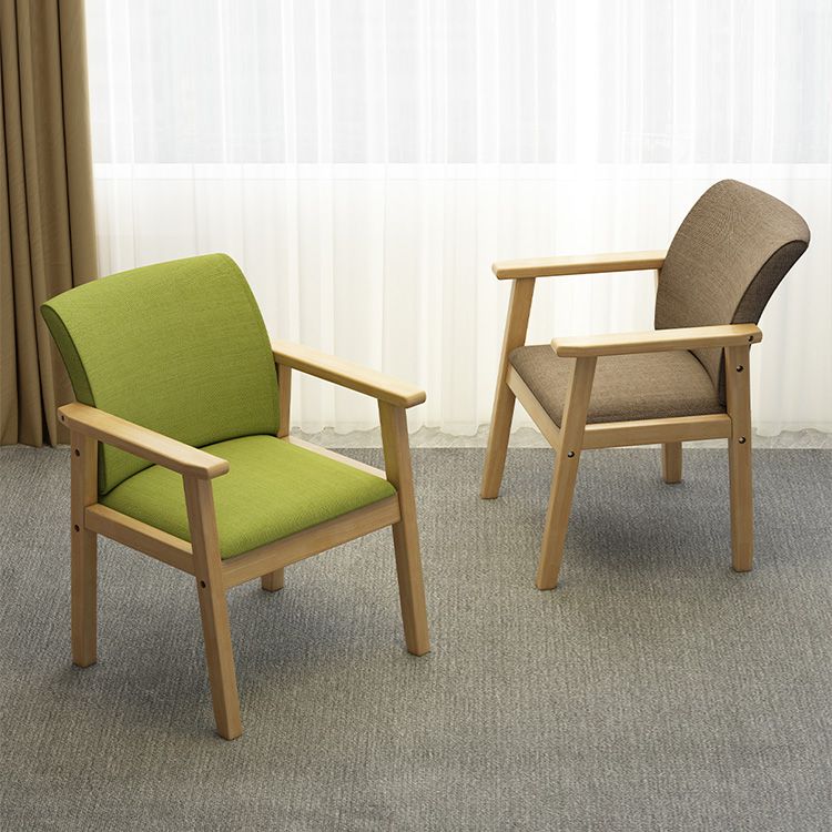 Modern Kitchen Khaki Dining Arm Chair Solid Wood Solid Back Dining Arm Chair Clearhalo ' kitchen&dining_furn' 'Dining Chairs' 'Dining Tables & Seating' 'dining_chair' 'furn' 'furn_dining_chair' 'Furniture' 'furniture_dining_chair' 'Kitchen & Dining Furniture' 'kitchen' 1200x1200_3e5c2852-7105-4732-8335-a2ec30644945