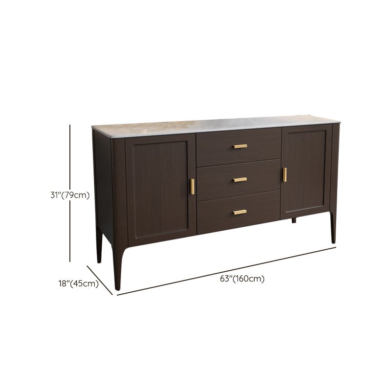 Moderno sideboard in legno buffet 3 cassetti e 2 mobili porte a buffet sideboard