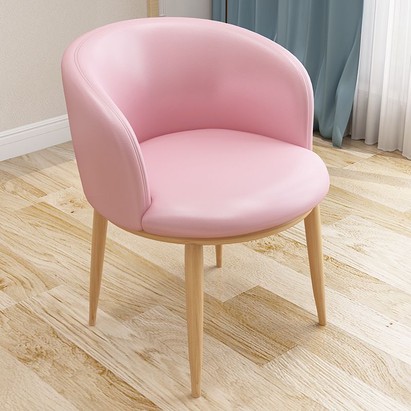 Faux Leather Contemporary Dining Chair with 4 Legs Matte Finish Solid Back Chair Clearhalo 'Dining Chairs' 'Dining Tables & Seating' 'dining_chair' 'furn' 'furn_dining_chair' 'Furniture' 'furniture_dining_chair' 'Kitchen & Dining Furniture' 1200x1200_3e5fa44c-1ac7-4193-aa3e-2aa163f11515