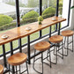 Rectangular Bar Height Table Black Metal Base Bar Table for Dining Room Clearhalo 'Bar Furniture' 'Bar Tables' 'bar_tables' 'furn' 'furn_bar_tables' 'Furniture' 'Kitchen & Dining Furniture' 1200x1200_3e60b06b-4a6d-4b8a-a1b8-fd7788a44425