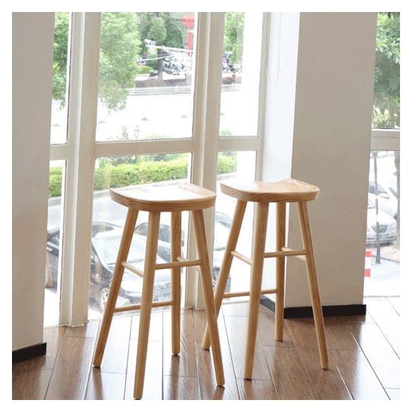 Industrial Style Bar-stool with Wooden Legs Saddle Seat Counter Stool for Kitchen Bar Clearhalo 'Bar Furniture' 'Bar Stools' 'bar_stools' 'furn' 'furn_bar_stools' 'furniture_bar_stools' 'Kitchen & Dining Furniture' 'kitchen&dining_furn' 'kitchen' 'kitchen_furn' Furniture' 1200x1200_3e620403-9a5e-4d11-bb8f-9e35256133c4