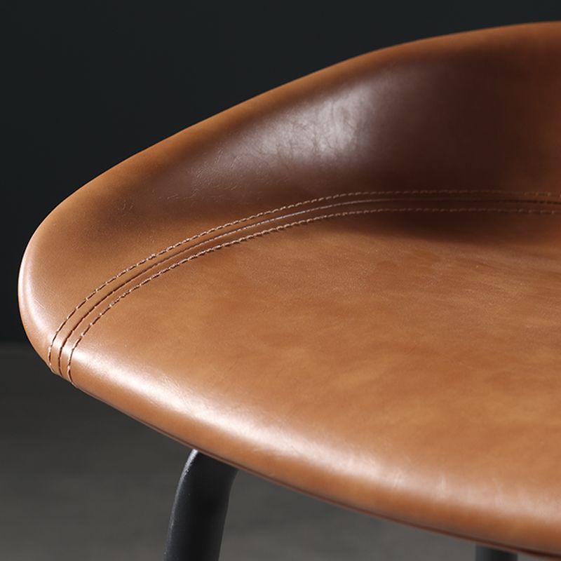 Contemporary Faux Leather Low Back Bucket Bar Stools with Metal Base Clearhalo 'Bar Furniture' 'Bar Stools' 'bar_stools' 'furn' 'furn_bar_stools' 'Furniture' 'Kitchen & Dining Furniture' 1200x1200_3e62b162-12e0-40ef-9436-eb529afd309e