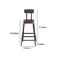 Industrial Armless Counter Stool Iron Cafe Bar Stool with Leather Cushion Clearhalo 'Bar Furniture' 'Bar Stools' 'bar_stools' 'furn' 'furn_bar_stools' 'Furniture' 'furniture_bar_stools' 'Kitchen & Dining Furniture' 1200x1200_3e62c174-6b47-4d21-8601-fa9fb19e0747