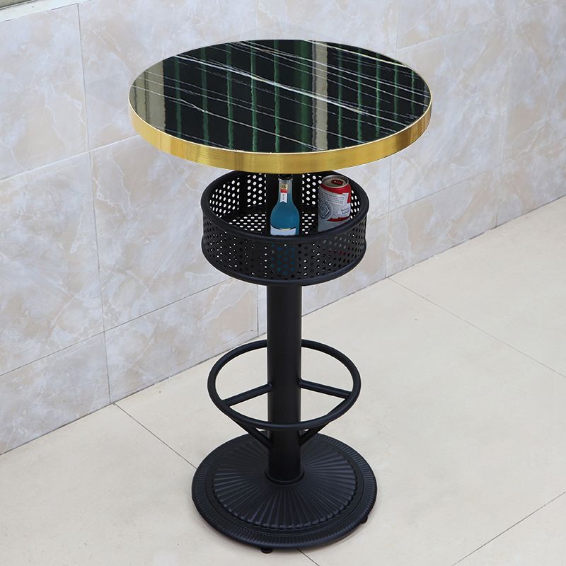 Industrial Wood Top Bistro Table Matte Finish Bar Table for Small Places Clearhalo 'Bar Furniture' 'Bar Tables' 'bar_tables' 'furn' 'furn_bar_tables' 'Furniture' 'Kitchen & Dining Furniture' 1200x1200_3e631729-08b1-469f-91cc-a2d3d10b1cb0