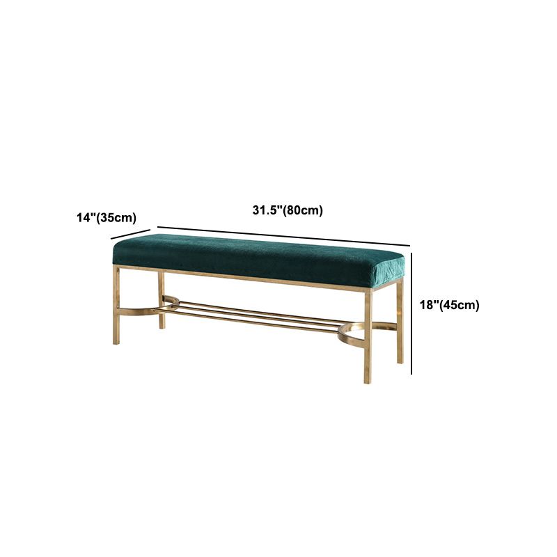 Modern Rectangle Velvet Bench Foam Solid Color Bench for Kitchen Clearhalo 'Benches' 'Chairs & Seating' 'furn' 'furn_benches' 'Furniture' 'Living Room Furniture' 1200x1200_3e63478d-807d-43d9-b0f9-1b858268de22