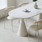Contemporary Kitchen Dinner Table Double Pedestal Dining Table