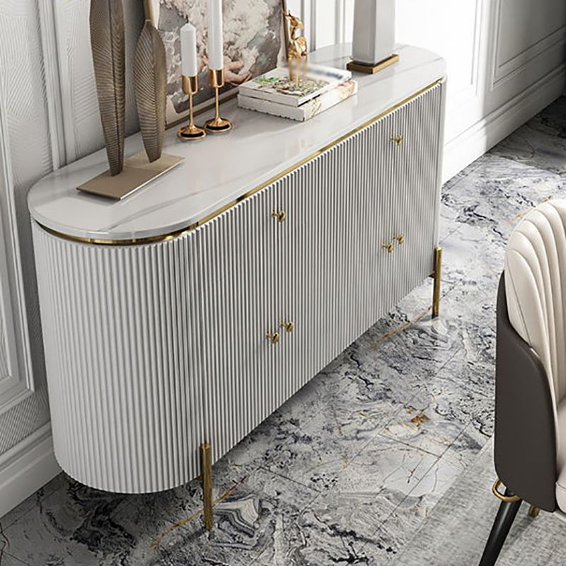 Glam Engineered Wood Sideboard Faux Marble Countertop Credenza with Drawer for Living Room Clearhalo 'buffet_sideboard' 'Buffets & Sideboards' 'furn' 'furn_buffet_sideboard' 'Furniture' 'furniture_buffet_sideboard' 'Kitchen & Dining Furniture' 1200x1200_3e657e61-07f0-4e0d-9b24-b72d39da7c4c
