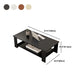 Rectangular Wooden 4 Legs Coffee Cocktail Table with Storage Shelf Clearhalo 'Coffee & Accent Tables' 'Coffee Tables' 'coffee_tables' 'furn' 'furn_coffee_tables' 'Furniture' 'Living Room Furniture' 1200x1200_3e65fd50-026b-4d4e-978c-14e21cf0a52b