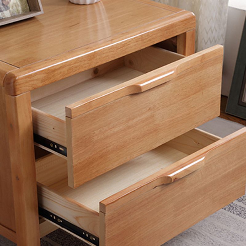 Table de nuit de 2 dessinateurs Modern Wood Wood Tablette, 19,3 "de haut