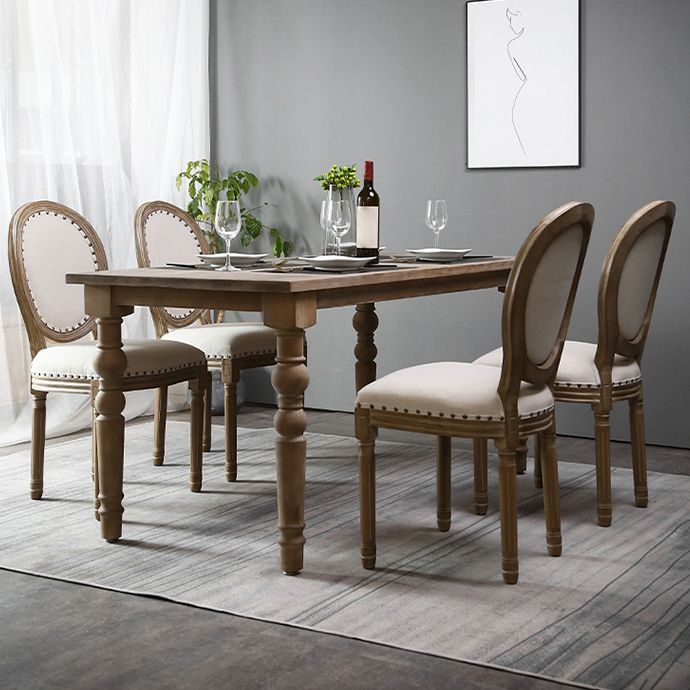 Rectangle Dining Site Table Mid-Century Style Solid Wood Dinner Table with 4 Legs Clearhalo ' dining_table' 'Dining Tables & Seating' 'Dining Tables' 'furn' 'furn_dining_table' 'Furniture' 'furniture_dining_table' 'Kitchen & Dining Furniture' 'kitchen&dining_furn' 'kitchen' 'kitchen_dining_table' 1200x1200_3e66ddf9-1c39-4bda-92d5-3ca6c22898e7