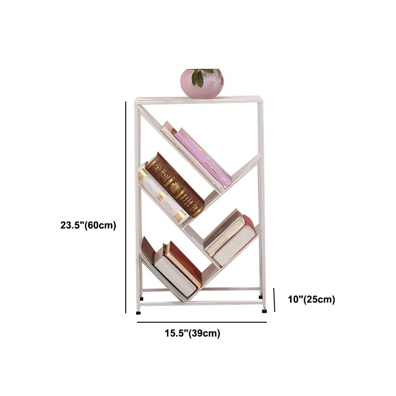 9.84 "W Libris de librairie Bibliothèque blanche de style contemporain pour le bureau à domicile