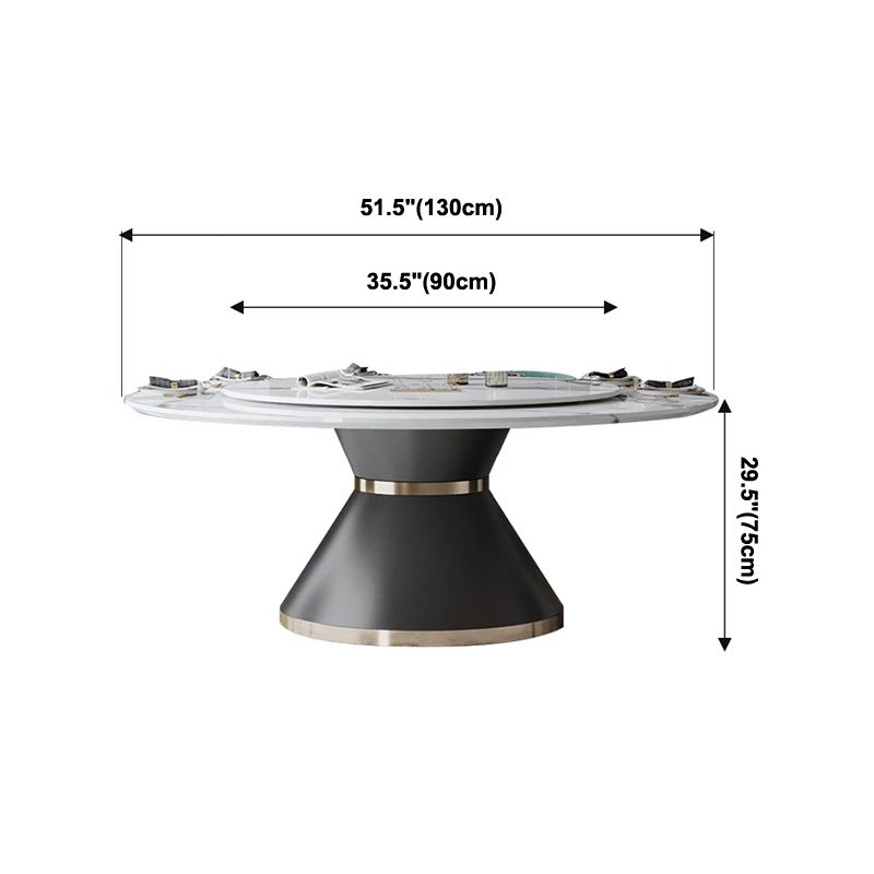 Round Pedestal Dining Site Table Traditional Luxury Dining Table for Indoor Clearhalo ' dining_table' 'Dining Tables & Seating' 'Dining Tables' 'furn' 'furn_dining_table' 'Furniture' 'furniture_dining_table' 'Kitchen & Dining Furniture' 'kitchen&dining_furn' 'kitchen' 'kitchen_dining_table' 1200x1200_3e67fda5-e97c-4426-8597-a5309a6d4b43