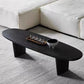 Modern 2 Legs Oval Cocktail Table Wooden Coffee Table in Black Clearhalo 'Coffee & Accent Tables' 'Coffee Tables' 'coffee_tables' 'furn' 'furn_coffee_tables' 'Furniture' 'Living Room Furniture' 1200x1200_3e681b6e-069b-4f6d-bdb2-53c84c9170ed