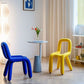 Home Stoffen eetkamerstoelen Designerstijl armloze stoel met open rug