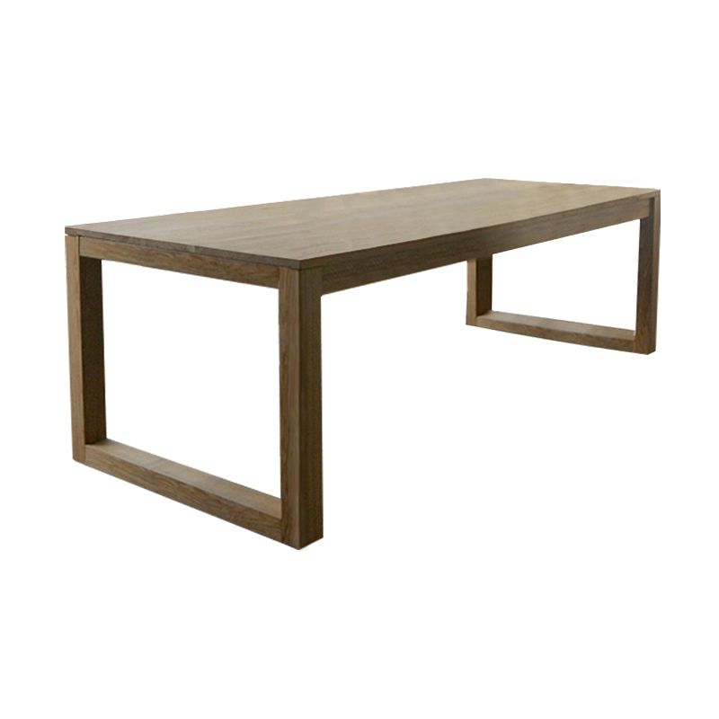 Rectangle Simplicity Dining Table Pine Solid Wood Table with Double Pedestal for Dining Room Clearhalo ' dining_table' 'Dining Tables & Seating' 'Dining Tables' 'furn' 'furn_dining_table' 'Furniture' 'furniture_dining_table' 'Kitchen & Dining Furniture' 'kitchen&dining_furn' 'kitchen' 'kitchen_dining_table' 1200x1200_3e6928f3-0ee2-4976-8169-a8c1c8c68ab1