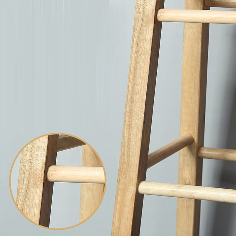 Modern Armless Counter Stool Rubber Wood Kitchen Bar Stool with Seat and Pedal Clearhalo 'Bar Furniture' 'Bar Stools' 'bar_stools' 'furn' 'furn_bar_stools' 'Furniture' 'furniture_bar_stools' 'Kitchen & Dining Furniture' 1200x1200_3e6bdcb4-1162-4129-b5be-77e183bd91dd