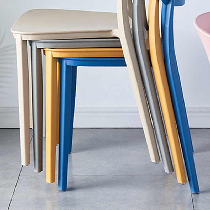 Scandinavian Home Plastic Side Chair Matte Finish Open Back Dining Chair (Set of 4) Clearhalo ' kitchen&dining_furn' 'Dining Chairs' 'Dining Tables & Seating' 'dining_chair' 'furn' 'furn_dining_chair' 'Furniture' 'furniture_dining_chair' 'Kitchen & Dining Furniture' 'kitchen' 1200x1200_3e6be425-136f-4180-a6db-14fc10de462d