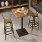 Indoor Industrial Bar Dining Table Square Metal and Wood Bar Table Clearhalo 'Bar Furniture' 'Bar Tables' 'bar_tables' 'furn' 'furn_bar_tables' 'Furniture' 'Kitchen & Dining Furniture' 1200x1200_3e6d1ee6-0e0e-4bfa-b600-209c3d90179b