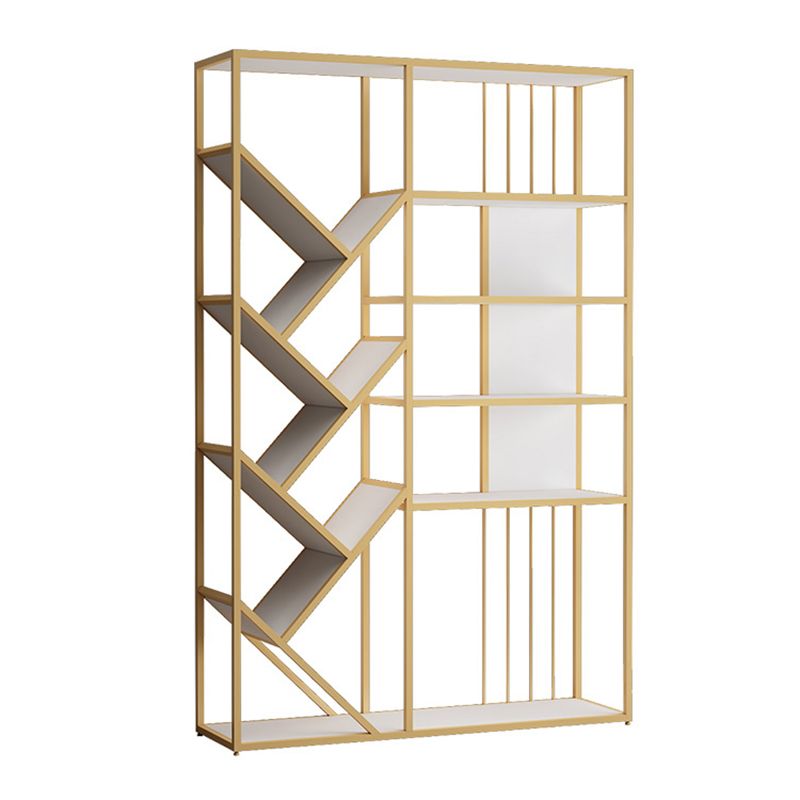 Modern Vertical Etagere Bookshelf Metal Frame Manufactured Wood Shelf Bookcase Clearhalo 'Bookcases' 'Furniture' 'furniture_bookcases' 'Office Furniture' 1200x1200_3e6d8bee-b1c9-46c1-9d57-cc5617516a5c