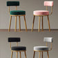 Glam Style Bar-stool with Iron Legs Footrest Low Back Round Seat for Kitchen Bar Clearhalo 'Bar Furniture' 'Bar Stools' 'bar_stools' 'furn' 'furn_bar_stools' 'furniture_bar_stools' 'Kitchen & Dining Furniture' 'kitchen&dining_furn' 'kitchen' 'kitchen_furn' Furniture' 1200x1200_3e6f0517-7ae0-446f-818a-fb91f7be5977