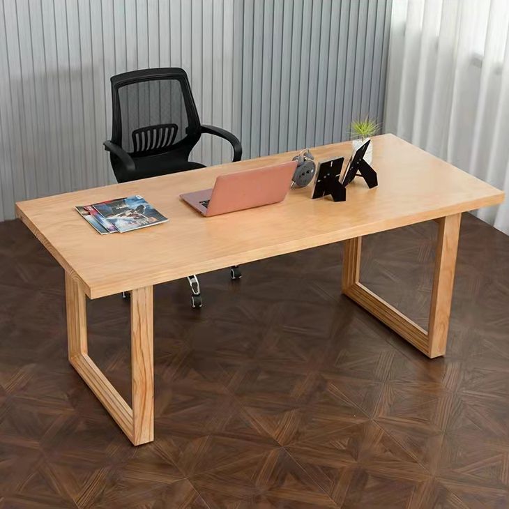 Rectangle Wooden Table in Nature Modern Pine Table with Double Pedestal Clearhalo ' dining_table' 'Dining Tables & Seating' 'Dining Tables' 'furn' 'furn_dining_table' 'Furniture' 'furniture_dining_table' 'Kitchen & Dining Furniture' 'kitchen&dining_furn' 'kitchen' 'kitchen_dining_table' 1200x1200_3e6f7aab-4c0f-4624-b587-7d0afd4aaf43