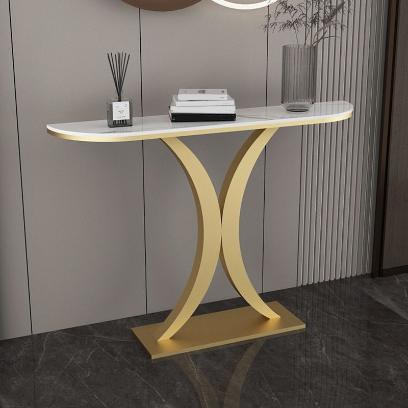 Tavolo di accento console contemporanea Antique Finitura Malf Moon Console Table