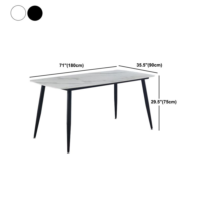 Modern Sintered Stone Dining Table Set 1/2/7 Pieces Home Dining Room Set Clearhalo 'Dining Room Sets' 'Dining Tables & Seating' 'dining_room_set' 'furn' 'furn_dining_room_set' 'Furniture' 'Kitchen & Dining Furniture' 1200x1200_3e70247d-f89c-47c8-8eae-34ffaa336f96