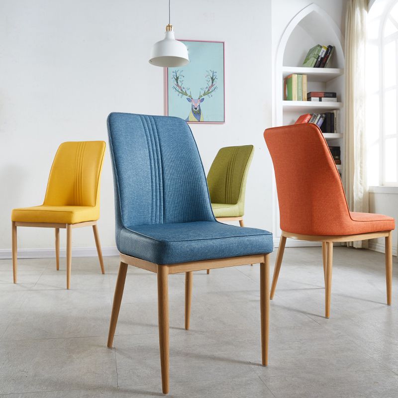 Contemporary Style Metal Dining Chairs Dining Arm Side Chair for Kitchen Clearhalo ' kitchen&dining_furn' 'Dining Chairs' 'Dining Tables & Seating' 'dining_chair' 'furn' 'furn_dining_chair' 'Furniture' 'furniture_dining_chair' 'Kitchen & Dining Furniture' 'kitchen' 1200x1200_3e709005-a257-4f55-9d29-5c138fee3925