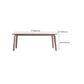 Mesa de comedor estilo Glam, mesa de comedor rectangular de piedra en blanco