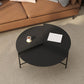 Mid-Century Modern Iron Cocktail Table with 3 Metal Legs and Round Top Clearhalo 'Coffee & Accent Tables' 'Coffee Tables' 'coffee_tables' 'furn' 'furn_coffee_tables' 'Furniture' 'Living Room Furniture' 1200x1200_3e73e51f-4a19-4879-9bdf-4f05d015ad12
