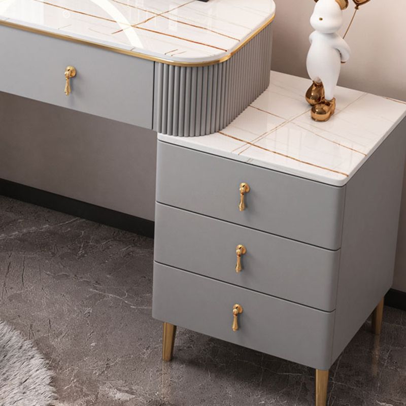 Table du maquillage en pierre Table de bureau en métal et commode en bois d'ingénierie