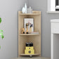 Closed Wooden Bookshelf Modern Home Living Room Multi-layer Corner Bookcase