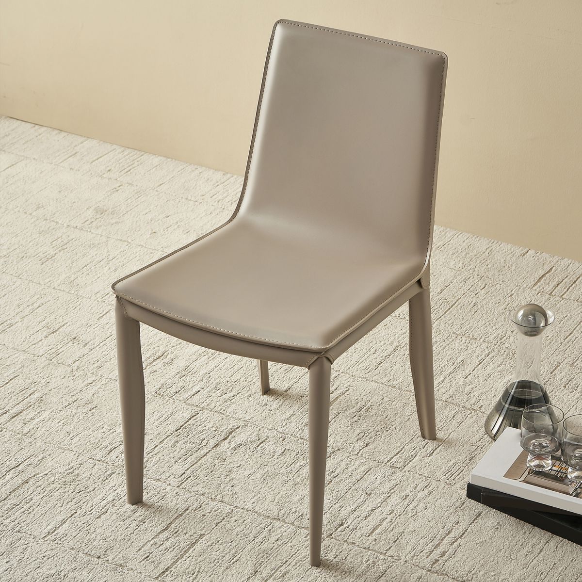 Silla de comedor tapizada silla de acento de comedor contemporáneo