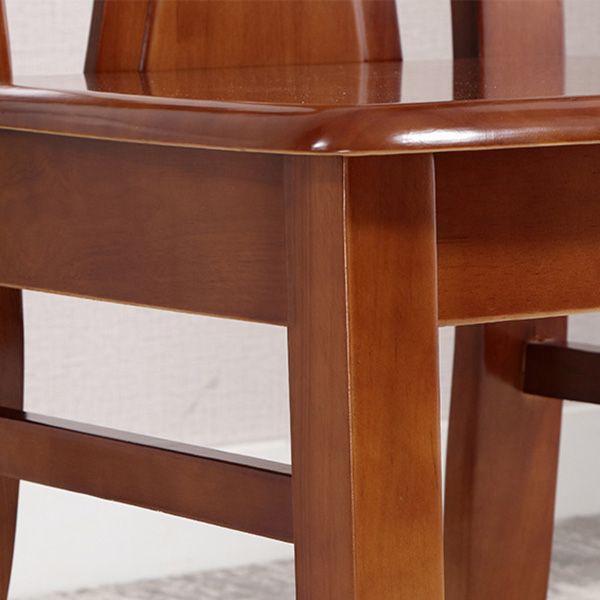 Rubber Wood Kitchen Dining Side Chair Contemporary Slat Back Side Chair Clearhalo 'Dining Chairs' 'Dining Tables & Seating' 'dining_chair' 'furn' 'furn_dining_chair' 'Furniture' 'Kitchen & Dining Furniture' 1200x1200_3e7768b9-b5fd-4753-aea4-236c6e3347ce