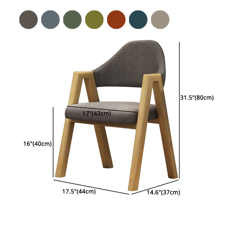 Modern Restaurant Fabric Arm Chair Matte Finish Open Back Dining Chair Clearhalo ' kitchen&dining_furn' 'Dining Chairs' 'Dining Tables & Seating' 'dining_chair' 'furn' 'furn_dining_chair' 'Furniture' 'furniture_dining_chair' 'Kitchen & Dining Furniture' 'kitchen' 1200x1200_3e78d31e-35e3-46f6-bac7-816a5646d704