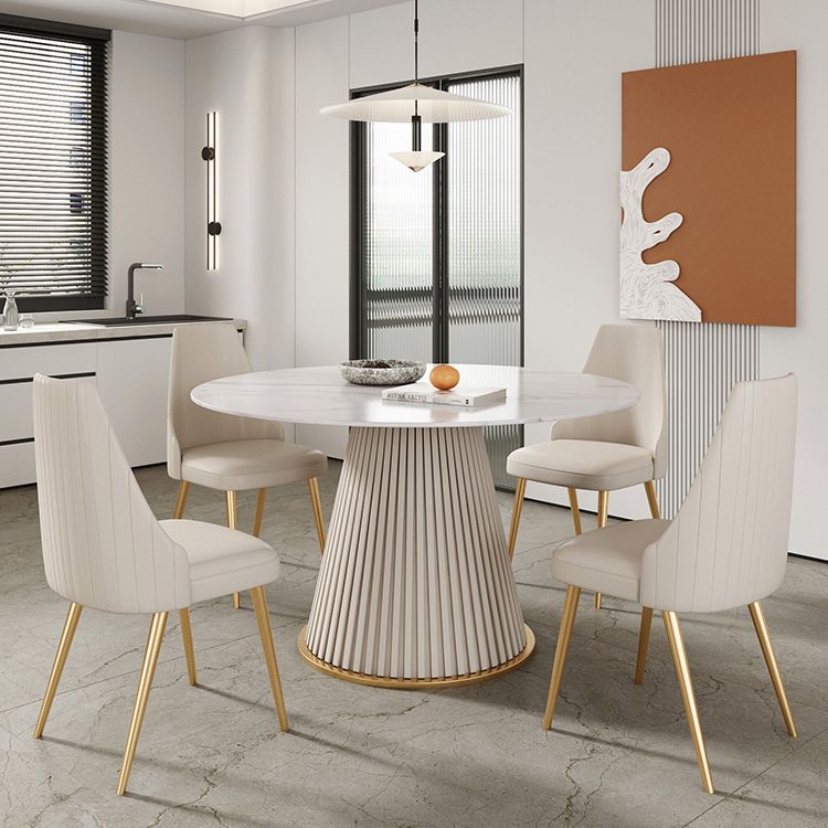 Sintered Stone Dining Table Round Dining Table with Metal Base Clearhalo 'Dining Tables & Seating' 'Dining Tables' 'dining_table' 'furn' 'furn_dining_table' 'Furniture' 'furniture_dining_table' 'Kitchen & Dining Furniture' 'kitchen' 'kitchen_dining_table' 1200x1200_3e78fe5c-0d02-41bd-8aa2-8008d47b9af6